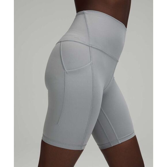 Lululemon Align High Rise Short with Pockets 8" Size 0 EUC Grey - Picture 4 of 7
